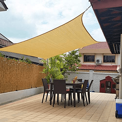 Tenda a vela, telo ombreggiante gazebo, piscina, giardino quadrata 5x5mt