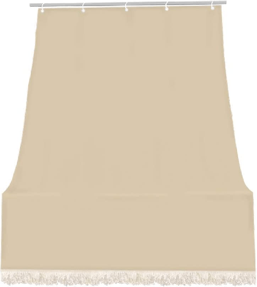 A2ZWORLD Tenda da Sole per Balcone Kit con Ganci e Anelli Tenda da Sole per Balcone Kit con Ganci e Anelli, Tenda Parasole a Cascata da Finestra in Te