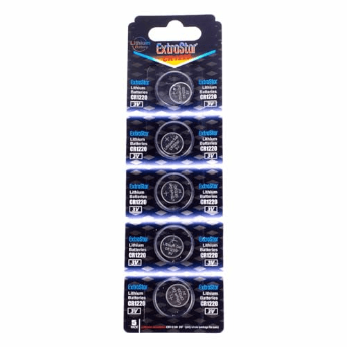 Pila Batteria A Bottone Extrastar CR1220 3V Confezione Da 5 Pile