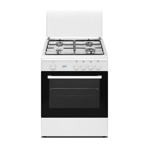 Ducati SD664WGE Cucina a Gas libera installazione 4 Fuochi con Forno e Grill a Gas 59 Litri 60x60 cm Bianco