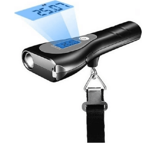 Bilancia Digitale Portatile Per Bagagli Fino A 50kg Metro Torcia Display Q-t158 -
