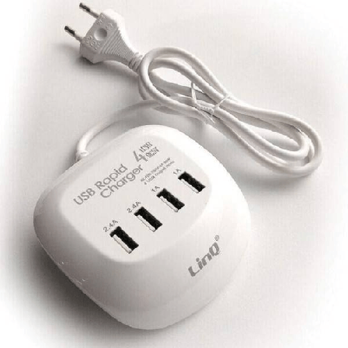 Linq-multipresa Caricatore Ricarica Rapido 20w 4 Porte Usb T-4a04 Caricabatterie Multiporta -