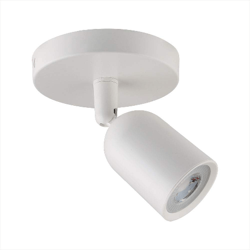 V-TAC Portafaretto LED Montaggio a Plafone Rotondo GU10 Orientabile Colore Bianco