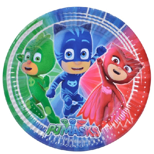 Trade Shop Traesio-set 16 Pezzi Piatti Usa E Getta Piatto 19.5 Cm Pj Mask Nickelodeon Pijamax -