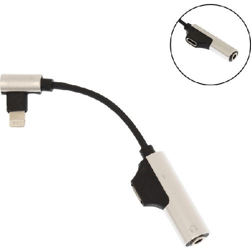 Adattatore Intelligente Smart 3 In 1 Ricarica Veloce Lightning Aux Cuffie Q-a185 -