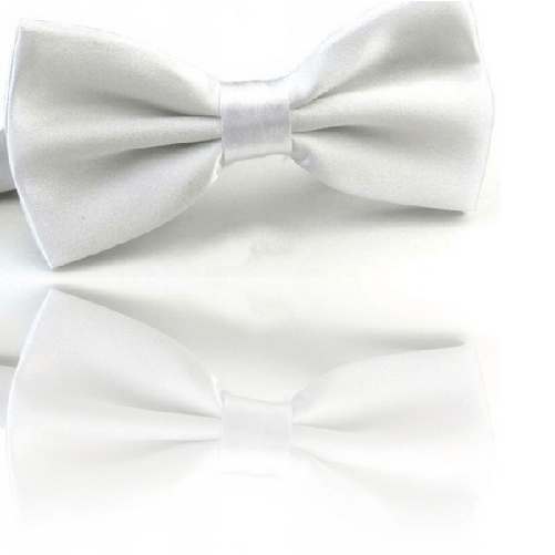 Trade Shop Traesio-papillon Seta Bianco Cravattino Farfallino Cravatta Frack Uomo Donna -