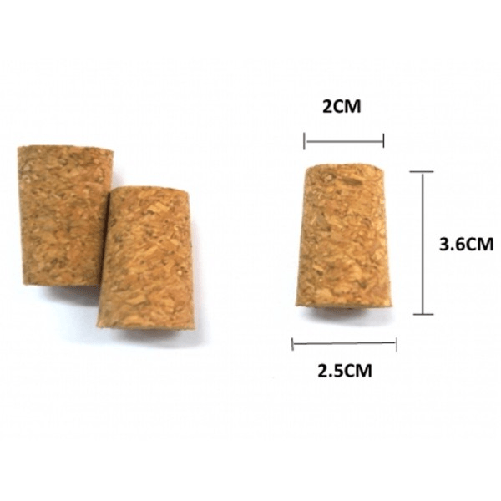 Trade Shop Traesio-6 Tappo Tappi Sughero Conici Conico H 3,5 Cm Per Bottiglie Bottiglia Spumante -