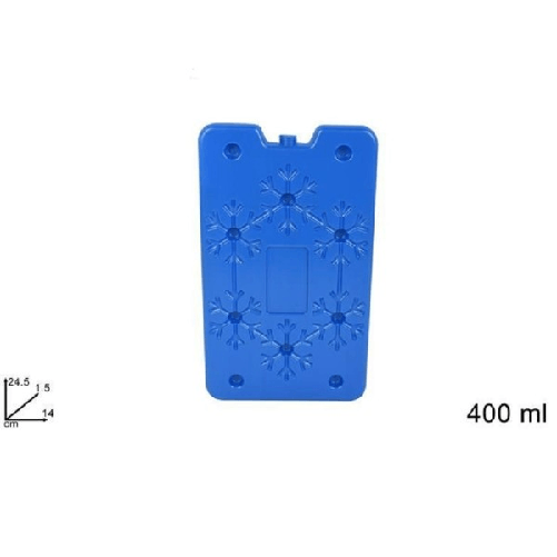 Trade Shop Traesio-set 2 Pezzi Freezerino Tavoletta 400ml 24,5x14x1.5cm Ghiaccio Per Borse Termiche -