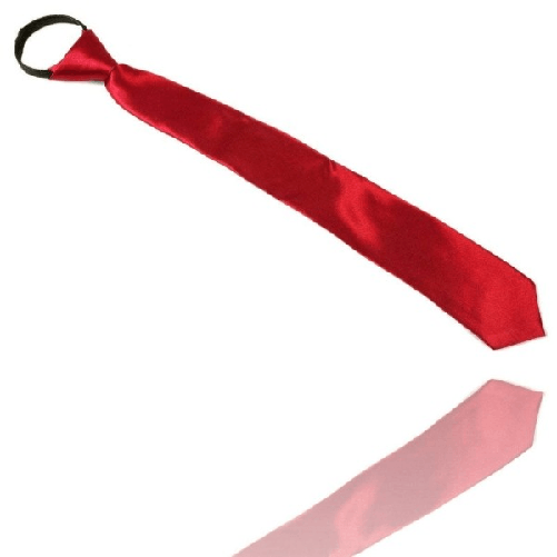 Trade Shop Traesio-cravatta Seta Raso Rosso Zip Cravattino Frack Papillon Sottile Uomo Donna -