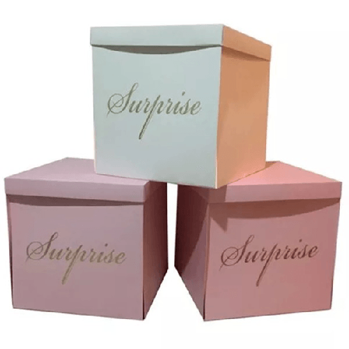 Scatola Delle Sorprese 50x50x50cm Colore Casuale Mistery Box Stampa Oro Surprise -