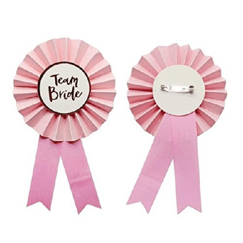 Trade Shop Traesio-spilla Rosa Carta Team Bride Amiche Sposa Addio Nubilato Distintivo Party Festa -