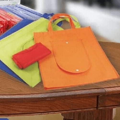 Set 2 Pz Borsa Borselli Spesa Portamonete Tnt Pieghevole 36x40 Cm Colorata 38642 -
