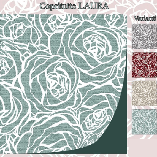 Trade Shop Traesio-telo Copritutto Foulard Multiarredo Divano Letto Poltrona Vari Colori Laura -
