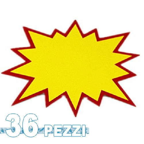 Trade Shop Traesio-36 Cartoncini Pretagliati Per Sconti Prezzi Offerte Note Negozio Vetrine Ufficio -