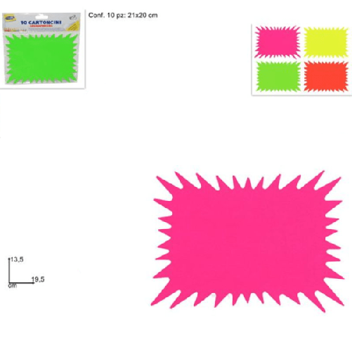 Trade Shop Traesio-cartoncino Segnaprezzo Tagliato A Zig-zag Colorato Perr Negozi Prezzi Offerte -
