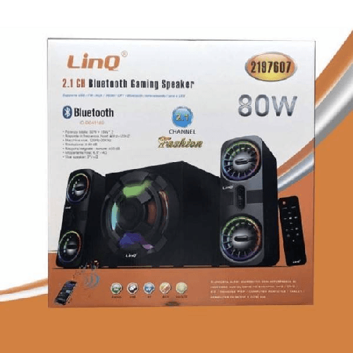 Linq-sistema Altoparlanti Speaker Casse Bluetooth Gaming 2.1ch Luce Led 80w 2197607 -