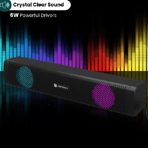 Trade Shop Traesio-casse Audio Soundbar Aux Usb Speaker Altoparlanti Con Luce Rgb Per Pc Notebook -