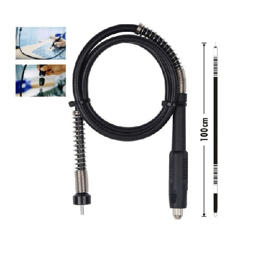 Trade Shop Traesio-prolunga Per Mini Trapano Albero Flessibile 100cm Con Mandrino 3,2mm Dremel Fresa -