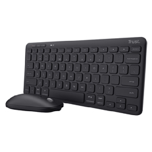 Trust Lyra tastiera Mouse incluso Ufficio RF senza fili + Bluetooth QWERTY Italiano Nero