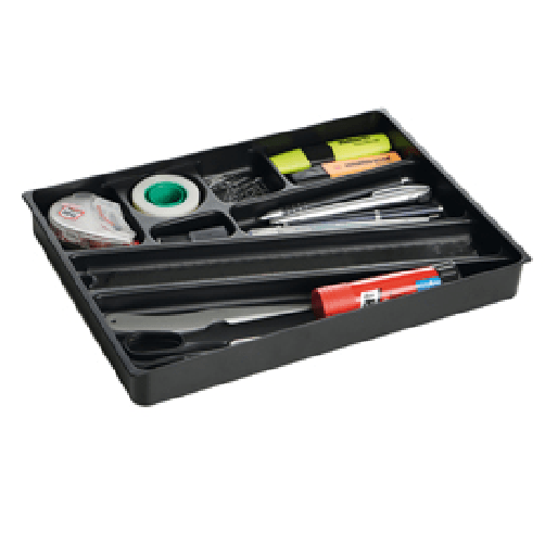 DURABLE Vaschetta portaoggetti Idealbox per cassetti - 24x34x3,6 cm - nero - Durable Durable 1712004058 vassoio da scrivania Polistirolo Antracite