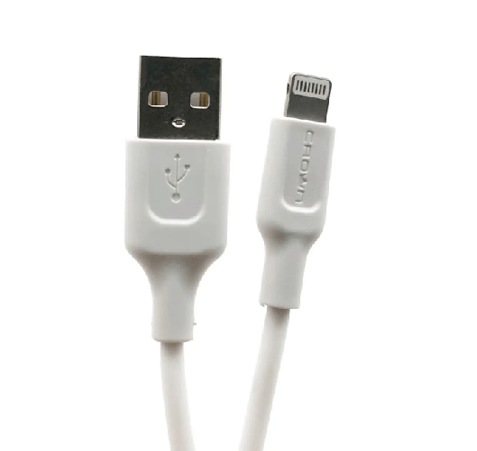 CROWN CAVO USB LIGHTNING DATI E RICARICA 1MT 2A BIANCO CMCU-004L