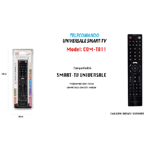 Maxtech-telecomando Universale Compatibile Serietv You Tube Tv Smart 3d Maxtech Com-t011 -