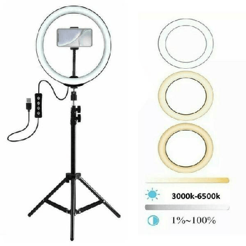 Anello Luminoso Studio Fotografico Selfie Ring Light Tiktok Youtube Treppiedi -