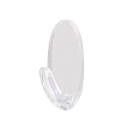 Set 3pz Ganci Appendini Adesivi Trasparenti Parete Casa Attaccapanni Ovali 87014 -