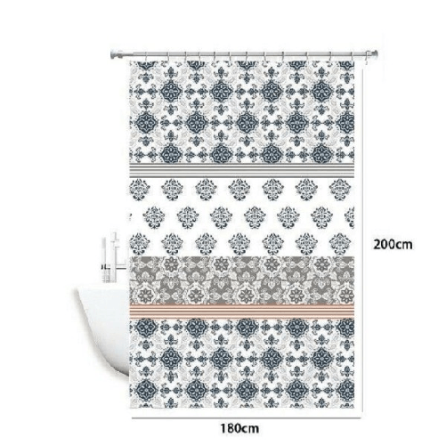 Tenda Doccia Antimuffa Impermeabile 180 X 200cm Con Anelli Bagno Maioliche 59519 -