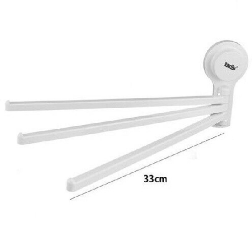 Porta Asciugamani Asciugamano A Parete 3 Bracci Con Attacco A Ventosa Per Bagno -