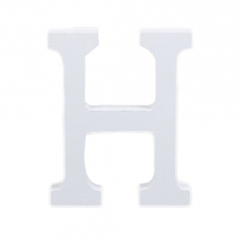 Trade Shop Traesio-lettere Alfabeto Lettera H In Legno Bianco H 11 Cm Decorazione Arredo Wedding -