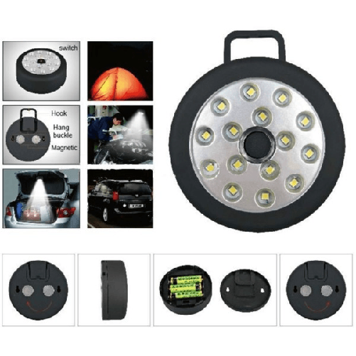 Trade Shop Traesio-faretto 15 Led Smd Punto Luce Armadio Batterie Lampada Plafoniera Casa Emergenza -