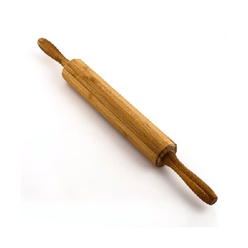 Mattarello Bambù Bamboo Girevole 45cm Perno Di Rotolamento Legno Naturale Cucina -