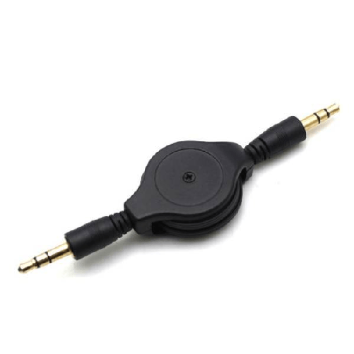 Cavo Audio Con Jack Aux 3,5 Mm Retrattile Retraibile Avvolgibile Maschio Maschio -