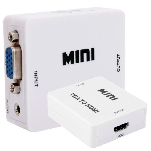 Convertitore Adattatore Mini Vga A Hdmi Full Hd Video 1080p Audio Per Pc Laptop -