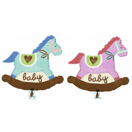 2 Pezzi Festoni Palloncini Palloncino Cavallino Colorato 73cm Compleanni Party -