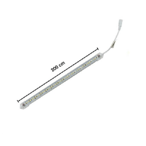 Trade Shop Traesio-profilo Alluminio Completo Strip Led 2mt 24 W Luce 6500k 3000k 4000k 3014-12v-2t -