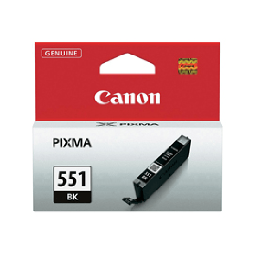 Canon Cartuccia Ink CLI-551BK Black Pixma iP7250, iP8750, iX6850, MG5450, MG5550, MG5650, MG6350, MG6450, MG6650 Canon Cartuccia d'inchiostro nero CLI