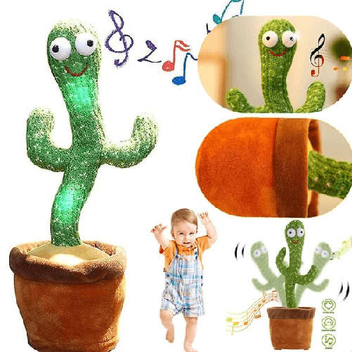 Cactus Ballerino Giocattolo Pupazzo Peluche Parlante Canta Balla Luci E Suoni -