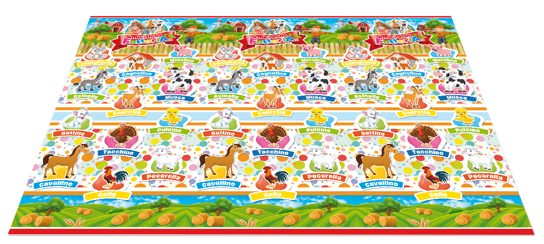 Rs Toys TAPPETO MAXI AMICI FATTORIA 200x150 cm SPESSORE 0,7 cm - 11151