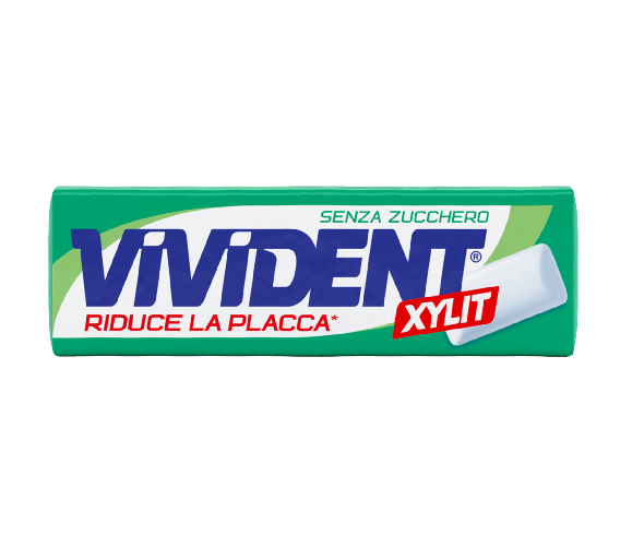 PERFETTI VAN MELLE VIVIDENT XYLIT GREEN MINT SENZA ZUCCHERO STICK (40PZ)