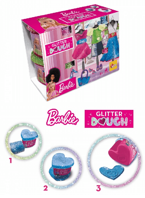 Lisciani Giochi BARBIE DOUGH GLITTER KIT FASHION - PASTA DA MODELLARE 400gr - 88843
