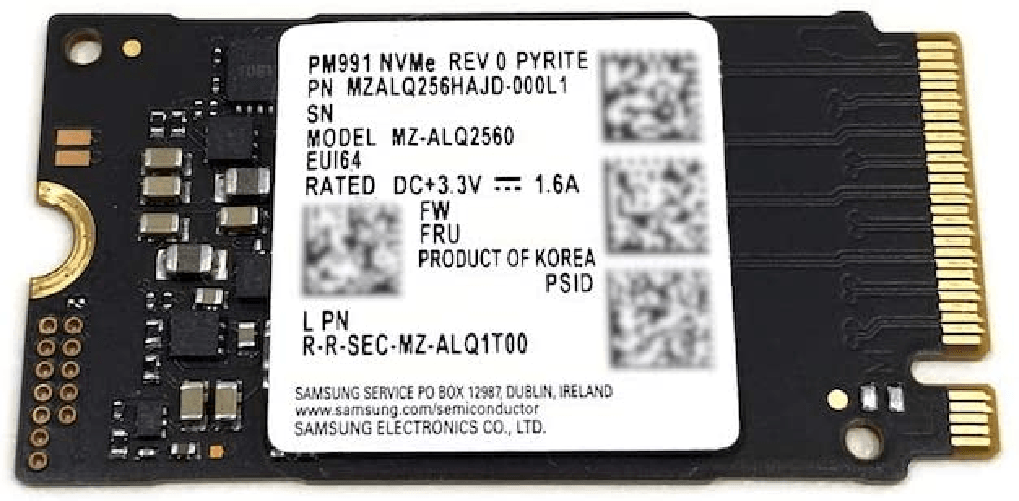 SAMSUNG SOLID STATE DRIVE SSD 256 GB M.2 MINI NVME MZALQ256HBJD-00BL2 OEM BULK