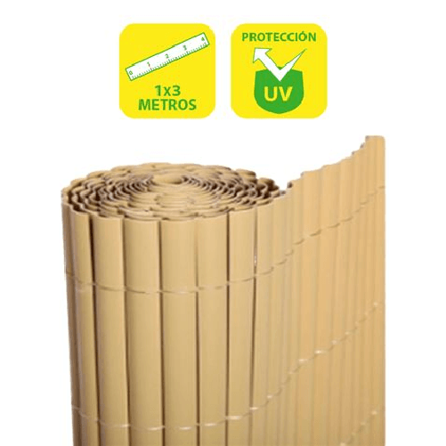 Ostacolo in plastica a doppia faccia SunGarden 1x3 m - Colore marrone chiaro
