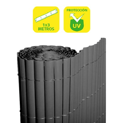 Recisione in plastica a doppia faccia SunGarden 1x3 m - Colore grigio scuro