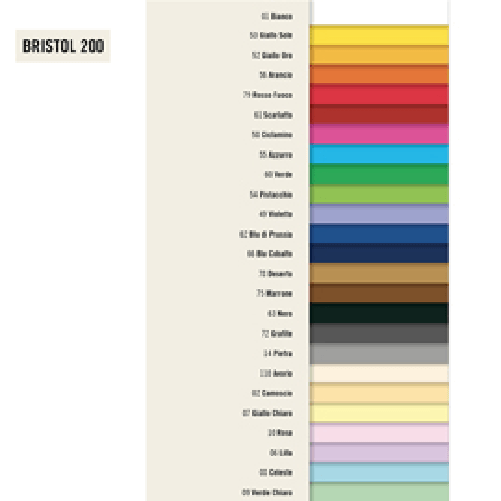 FAVINI Cartoncino Bristol Color - 50 x 70 cm - 200 gr - azzurro 55 - Favini - conf. 25 pezzi Conf.25 cartoncino Bristol Color 200gr 50x70cm azzurro 55