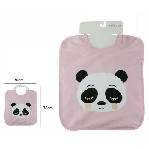 Trade Shop Traesio-bavetto Bavaglino Neonato Pappa Allattamento Bambina Panda 68334 Bavetta Rosa -
