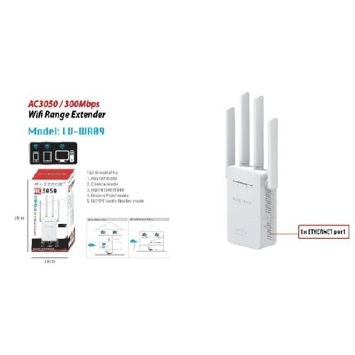 Maxtech-extender Ethernet Wireless Router Ripetitore Di Segnale Wifi Maxtech Lv-wr09 -