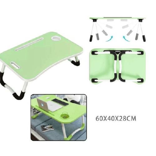 Trade Shop Traesio-tavolino Pieghevole Verde Supporto Computer Portatile Laptop Salvaspazio Casa -