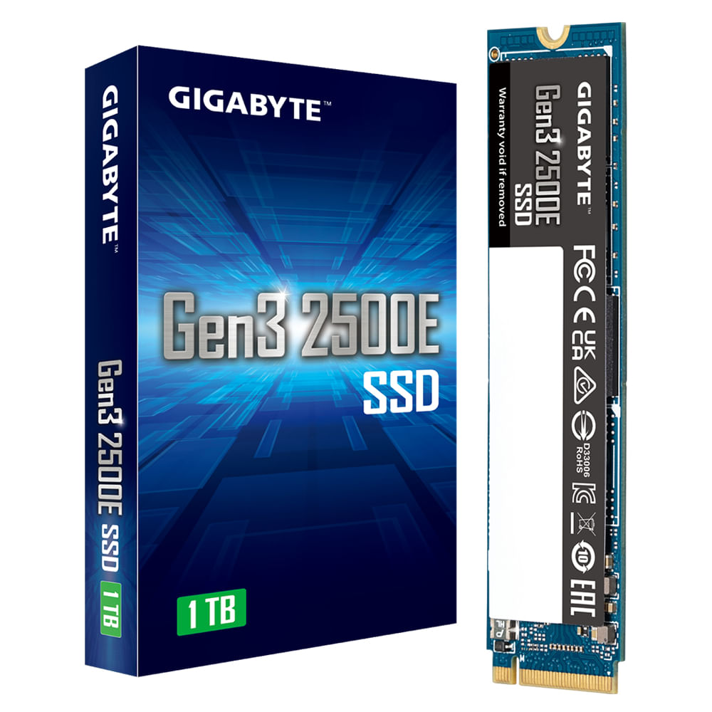 Gigabyte Gen3 2500E SSD 1TB M.2 PCI Express 3.0 NVMe 3D NAND
